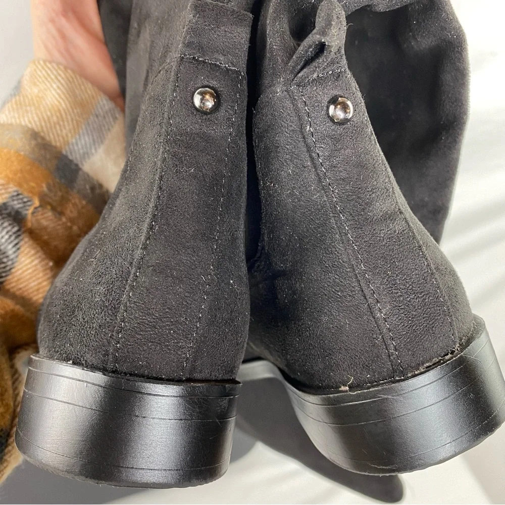 Kenneth Cole Reaction Windy-Y Over The Knee Stretch Boot Black Suede NWOT 7M - Picture 4 of 10